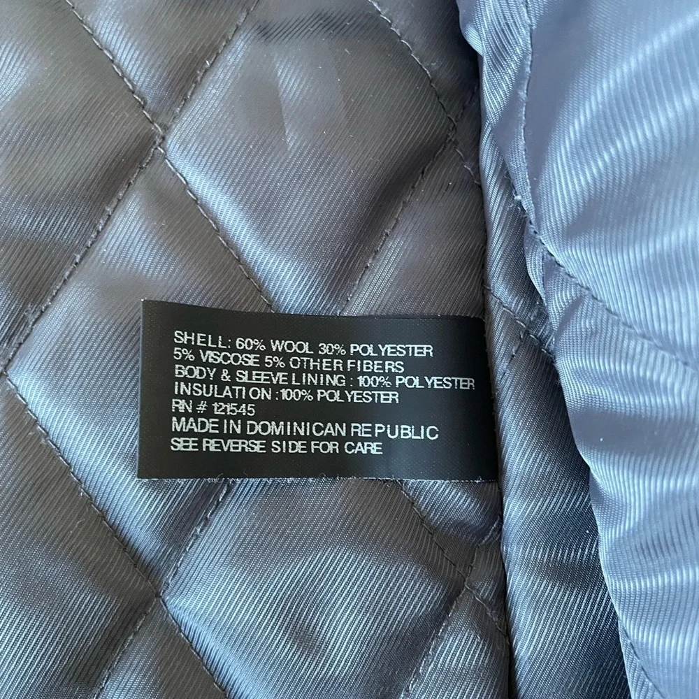 MICHAEL Michael Kors Men’s Gray Wool Blend Double Breast Peacoat